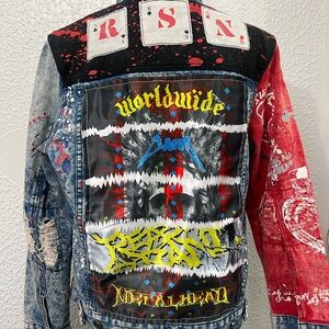Reason Graphic Denim Jacket metalhead